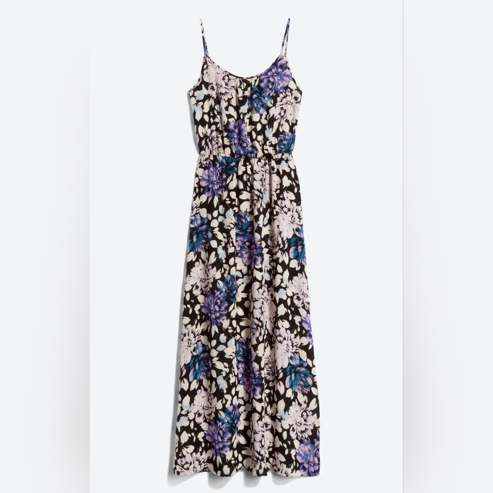 Black and Purple Sleeveless Sundress for Wedding Guests